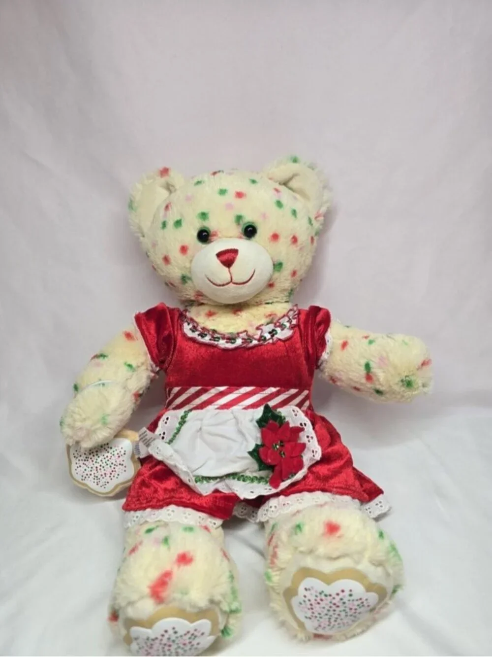 Build A Bear Christmas Holiday Sugar Cookie Plush Sprinkle Apron 2012 Retired